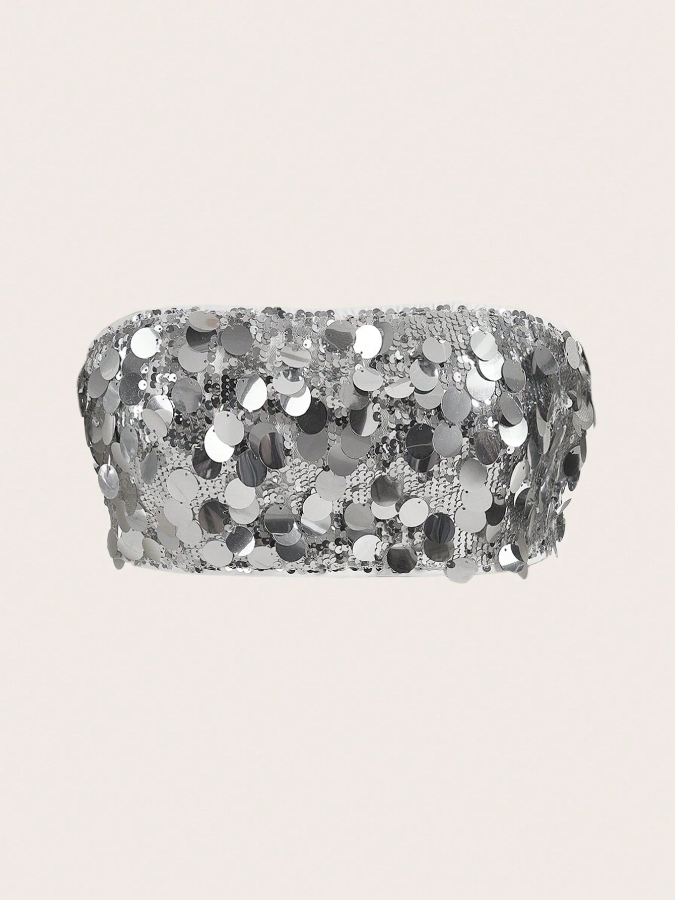 Silver shine top