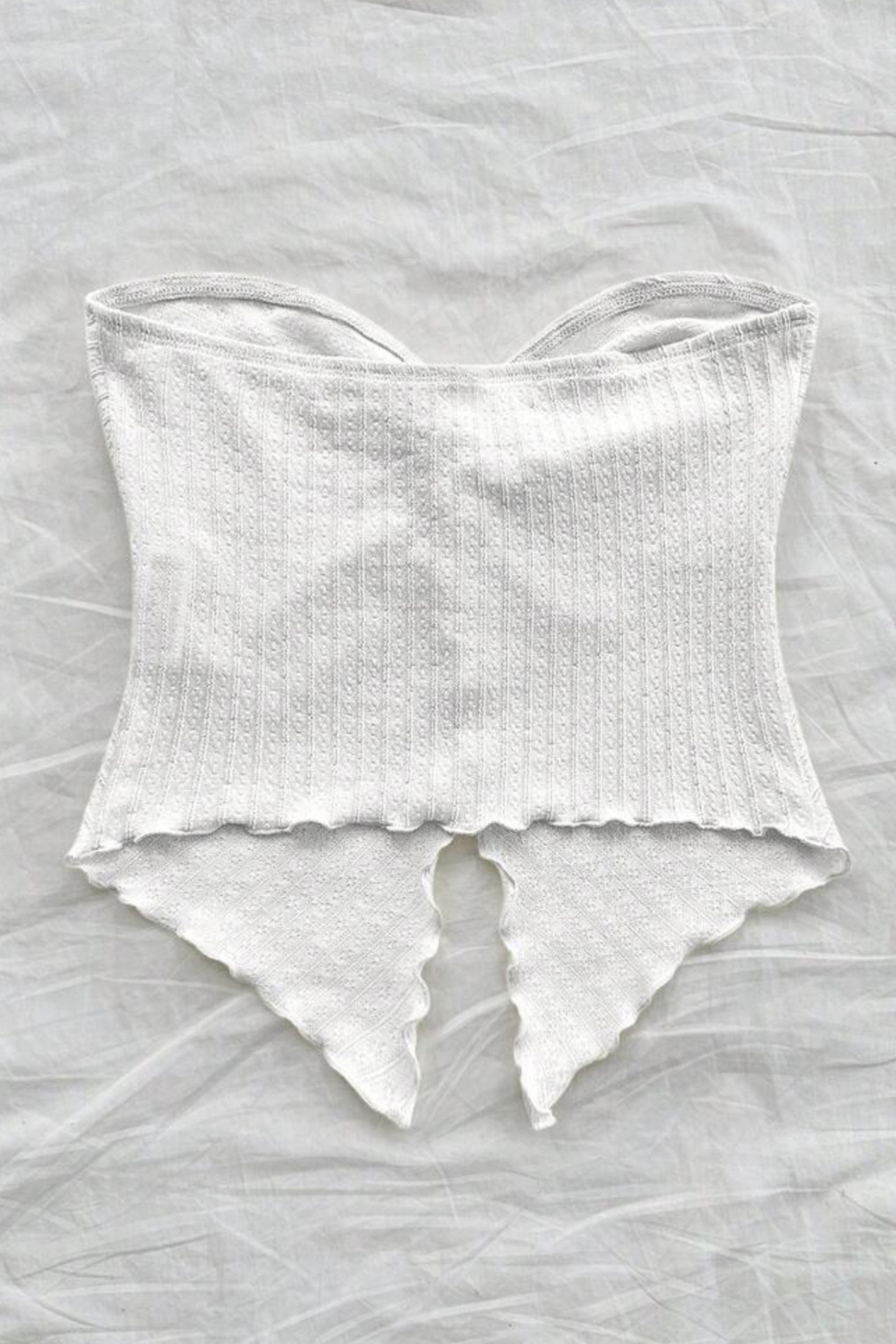 White Breeze Knot Top