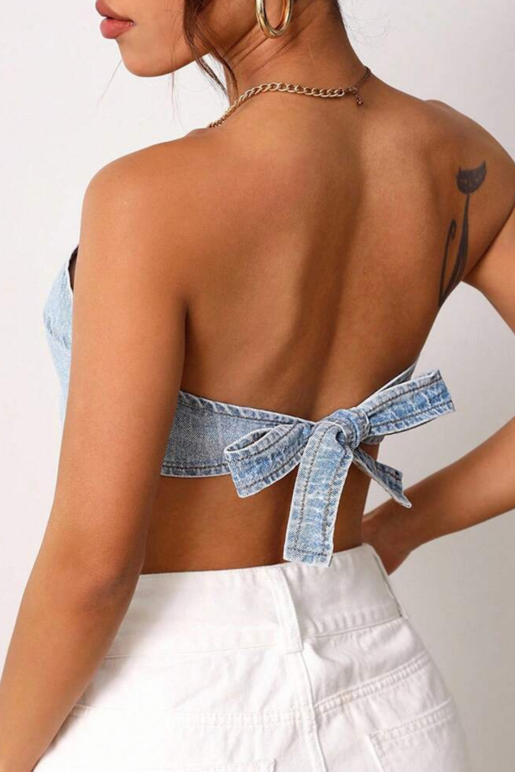 Top "Denim Flame"