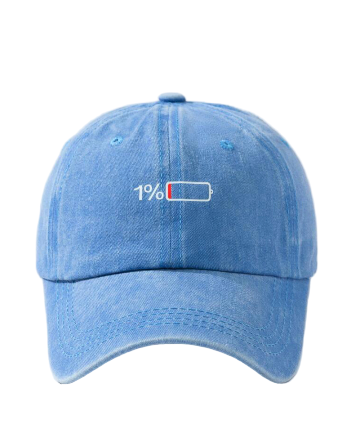 “Low Battery” – Gorra 1% Sky Blue Edition