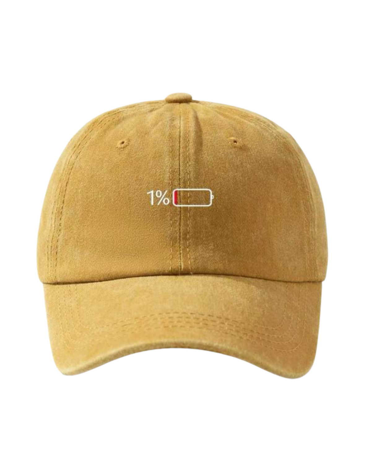 “Low Battery” – Gorra 1% Mustard Edition