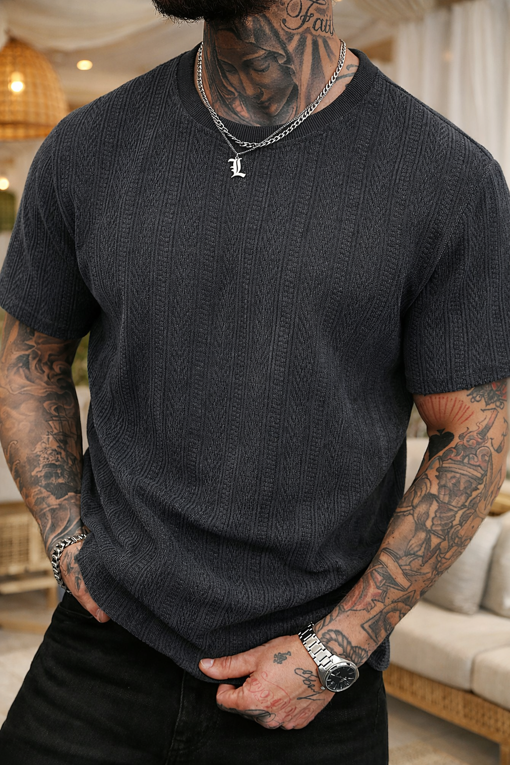 Carbon Knit Tee
